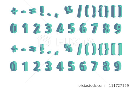 等距數字設定為綠色 111727339