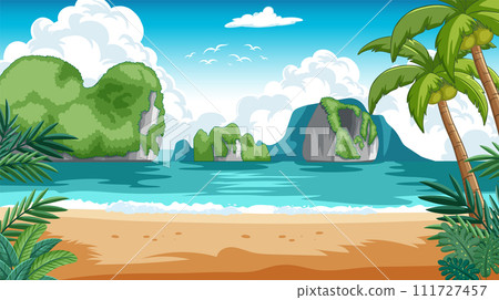 Tropical Paradise Beach Landscape 111727457