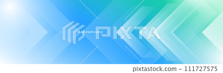 Abstract business futuristic technology background. Abstract arrow and triangle with a white and clean horizontal banner. Vector 111727575