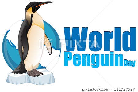 Celebrating World Penguin Day Illustration 111727587