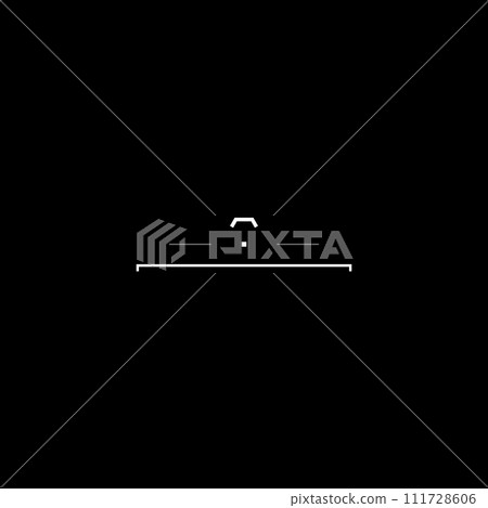 Cyberpunk rectangle aim, tech style target 111728606