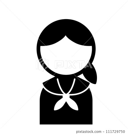 Icon of a female student wearing a sailor suit 111729750