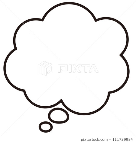 雲狀語音氣泡的線圖,向量圖 雲狀語音氣泡的線圖,向量圖 111729984