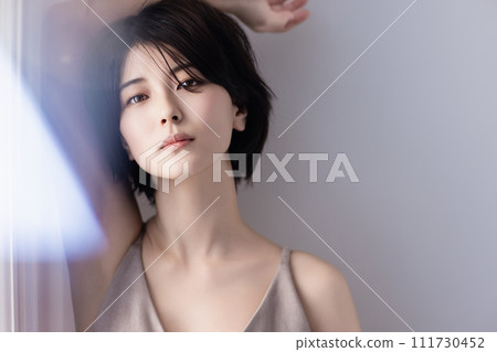 Beauty image of a young black-haired woman Beauty image of a young black-haired woman 111730452