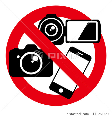 Photography prohibited icon illustration 111731635