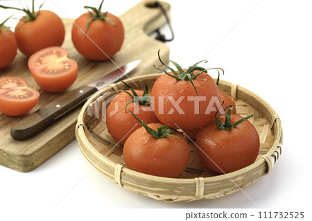 Fresh ripe tomatoes white background Fresh ripe tomatoes white background 111732525