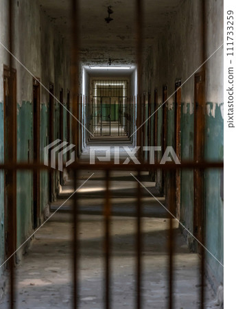 Dachau camp, the first concentration camp in Germany during World War II, historic buildings prison cells Dachau camp, the first concentration camp in Germany during World War II, historic buildings prison cells 111733259
