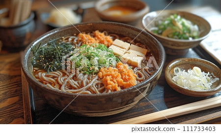 傳統日本蕎麥麵和烏龍麵套餐 傳統日本蕎麥麵和烏龍麵套餐 111733403