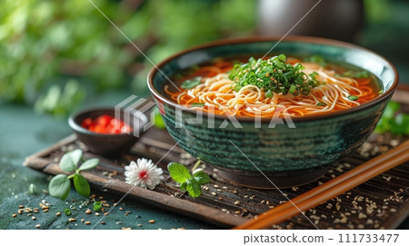 Traditional Japanese soba and udon set meal Traditional Japanese soba and udon set meal 111733477