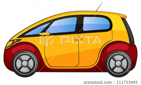 Colorful Compact Car Vector Illustration Colorful Compact Car Vector Illustration 111733945