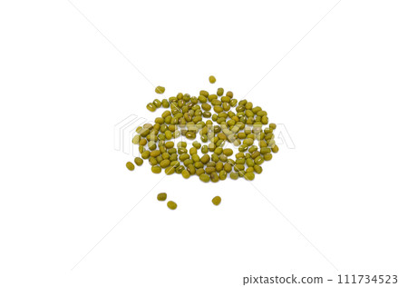 Mung beans isolated on white background 111734523