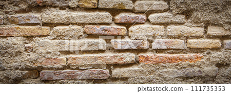 Old wall bricks texture. Selective focus 111735353