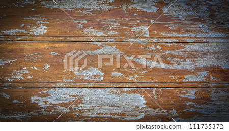 Old brown texture painted wooden boards 111735372