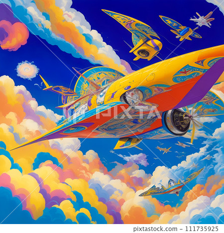 airplane in sky 111735925