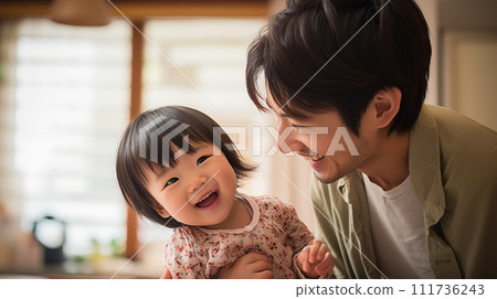 Image of men raising children and families raising children 111736243