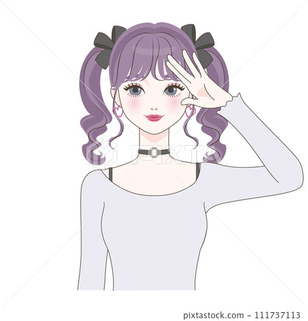 girl in salute pose girl in salute pose 111737113