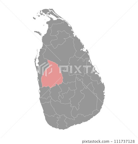 Kurunegala District map, administrative division of Sri Lanka. Vector illustration. 111737128