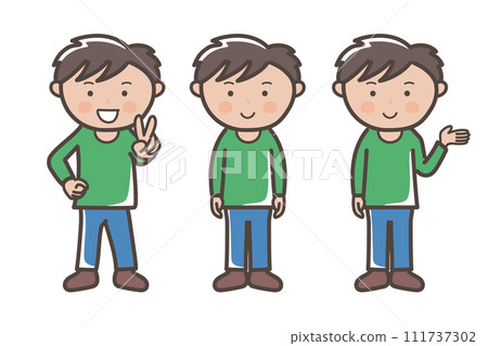 年輕男性姿勢 set_piece_front_explanation 年輕男性姿勢 set_piece_front_explanation 111737302