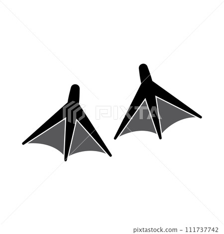 Animal Footprint,duck paw vector icon 111737742