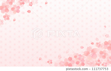 Spring watercolor style cherry blossoms and pink Japanese pattern background Spring watercolor style cherry blossoms and pink Japanese pattern background 111737753