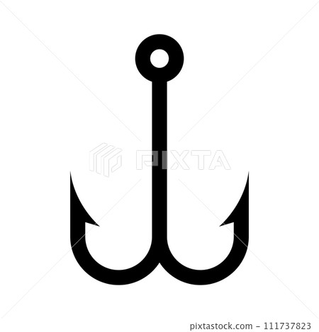 fishing hook icon vector 111737823