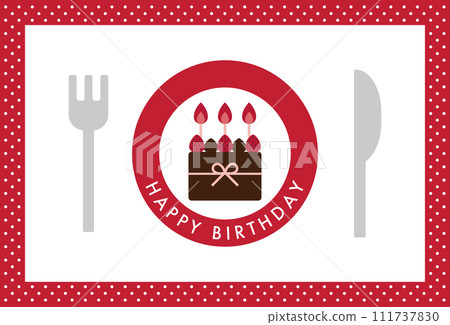 簡單的生日卡和巧克力蛋糕 111737830