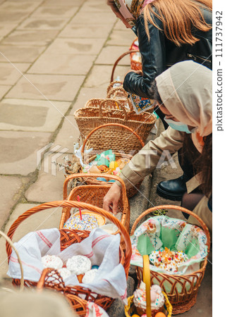 Lviv, Ukraine - May 2, 2021: Easter holiday Lviv, Ukraine - May 2, 2021: Easter holiday 111737942