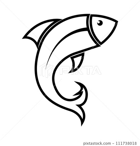 fish icon vector 111738018