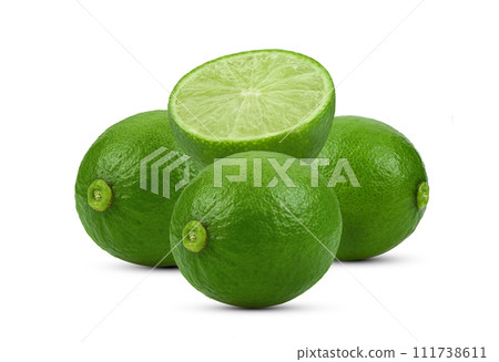 fresh lime isolated on white background 111738611