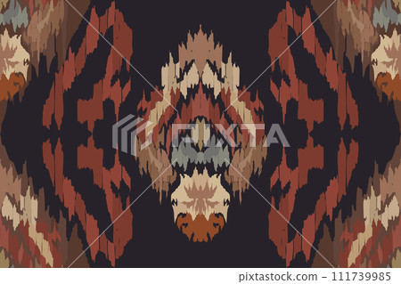 Ikat tribal Indian seamless pattern. Ethnic Aztec fabric carpet mandala ornament native boho chevron textile.Geometric African American oriental traditional vector illustrations. Embroidery style. Ikat tribal Indian seamless pattern. Ethnic Aztec fabric carpet mandala ornament native boho chevron textile.Geometric African American oriental traditional vector illustrations. Embroidery style. 111739985