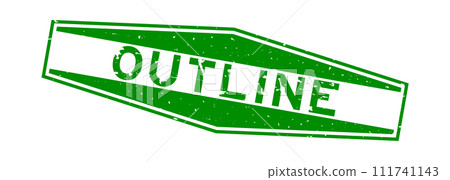 Grunge green outline word hexagon rubber seal stamp on white background Grunge green outline word hexagon rubber seal stamp on white background 111741143