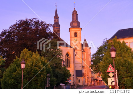 Grand Duchy of Luxembourg, a country in the Benelux, capital of world cultural heritage, view of Saint-Michel church in the morning sun Grand Duchy of Luxembourg, a country in the Benelux, capital of world cultural heritage, view of Saint-Michel church in the morning sun 111741372