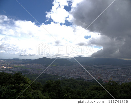 View from the summit of Mt. Tenbai, Muzo, Chikushino City, Fukuoka Prefecture View from the summit of Mt. Tenbai, Muzo, Chikushino City, Fukuoka Prefecture 111741856