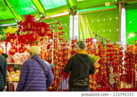 中國春節，傳統的飾品，春節，中國年，中国の春祭り、伝統的な宝石、春祭り、中国の年、New Year 111742151
