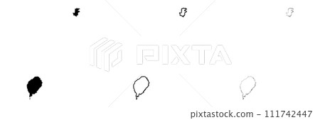 Sao Tome and Principe country silhouette. Set of 3 high detailed maps. Solid black silhouette, thick black outline and thin black outline. Vector illustration isolated on white background. Sao Tome and Principe country silhouette. Set of 3 high detailed maps. Solid black silhouette, thick black outline and thin black outline. Vector illustration isolated on white background. 111742447