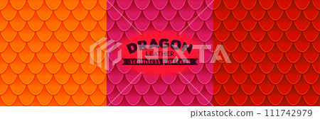 Dragon scale seamless pattern. Seamless texture background 111742979