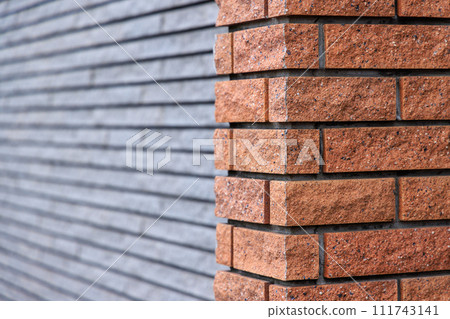 brown and gray brick wall pattern 111743141