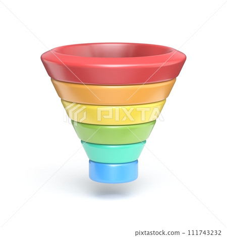 Chart funnel 3D 111743232