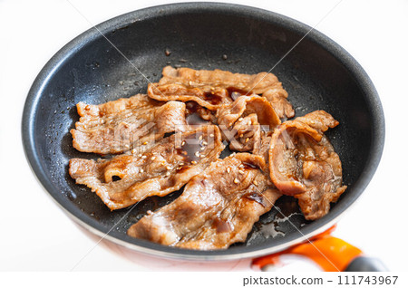 Beef belly grilled with yakiniku sauce Beef belly grilled with yakiniku sauce 111743967