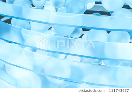 漂浮的玻璃球和玻璃環CG背景素材 漂浮的玻璃球和玻璃環CG背景素材 111743977