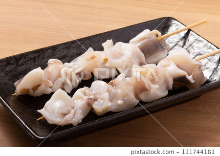 魷魚軟骨串(烹調前) 魷魚軟骨串(烹調前) 111744181