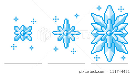 RPG style pixel art magic effect ice 111744451