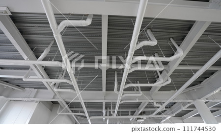 Underground parking lot duct piping 111744530