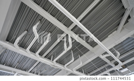 Underground parking lot duct piping 111744531