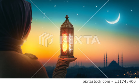 Ornamental Arabic lantern 111745406
