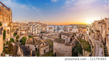 Matera, Italy overlooking Sassi di Matera Matera, Italy overlooking Sassi di Matera 111745663