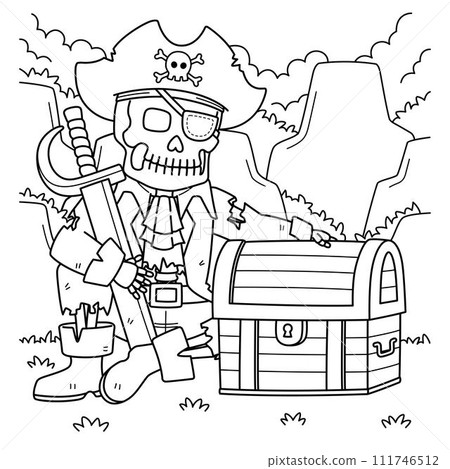 Dead Pirate Coloring Page for Kids Dead Pirate Coloring Page for Kids 111746512
