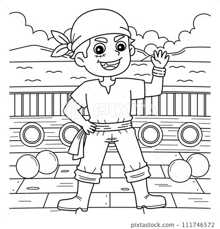 Pirate Crew Coloring Page for Kids 111746572