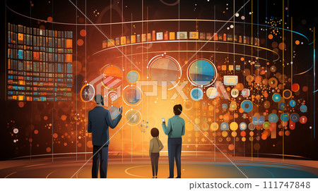 大數據和人工智慧:數據分析、人工智慧獲取見解以及數據中心概覽。 大數據和人工智慧:數據分析、人工智慧獲取見解以及數據中心概覽。 111747848