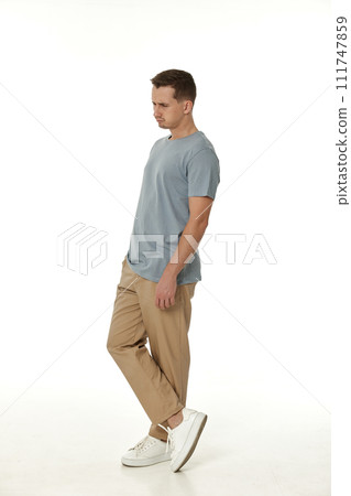 offended frustrated young man on white background. sadness offended frustrated young man on white background. sadness 111747859
